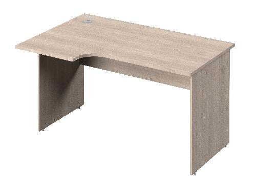 Стол эргономичный с заглушкой кабель-канала (левый) Public comfort С-34л 1350x890x740 (Дуб сантана светлый)