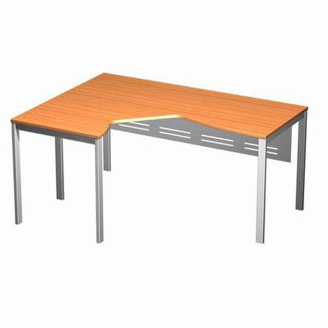 Стол эргономичный левый на металлокаркасе МП с металлическим экраном Формула ФР 178 1600x1180x750 (Ольха европейскаяСерый)