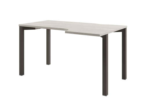 Стол эргономичный на металлокаркасе правый Solution D-51 1400x880x750 (Акация Морава/ТрюфельКоричневый)