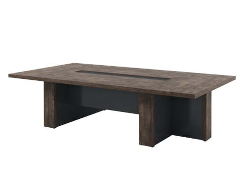 Стол переговоров на 8 человек Torston Т-104 без центральной вставки  3000x1600x750 (Дуб Бунратти/Антрацит)