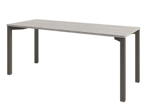 Стол одиночный на металлокаркасе Solution D-33 1800x700x750 (Бетон/ТрюфельКоричневый)