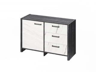 Тумба для документов для документов Festus FB-12-01.G 1222x460x806 (Древесина Графит/Мрамор Леванто белый)