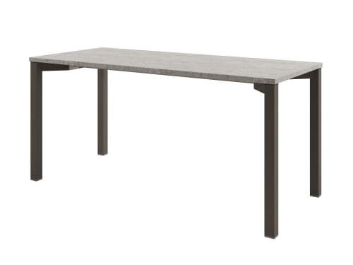 Стол одиночный на металлокаркасе Solution D-32 1600x700x750 (Бетон/ТрюфельКоричневый)