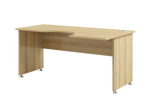 Стол правый с заглушкой кабель-канала Space S-46п 1600x900x730 (Дуб телемарк)