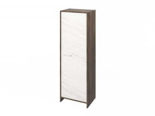 Шкаф для документов узкий Festus FI-571.G 600x460x1861 (Орех Пацифик Табак/Мрамор Леванто белый)