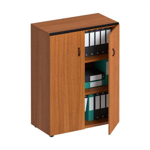 Шкаф для документов средний закрытый Дин Р ДР 762 ОФ 900x465x1165 (Французский орех)