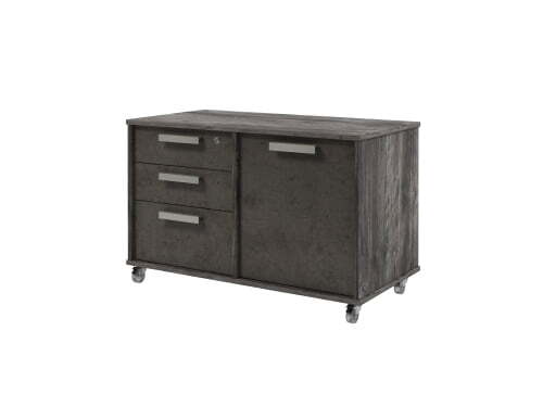 Тумба греденция 3 ящика и дверь Vestar Z-290-1 972x500x615 (Сосна Пасадена/Бетон Чикаго)