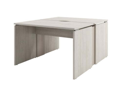 Стол-тандем письменный Solution D-22 1200x1432x750 (Акация Морава/КашемирБежевый)