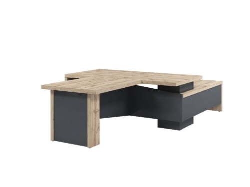 Стол руководителя Torston Т-820Л.0000 2000x3150x750 (Дуб Вотан/Антрацит)