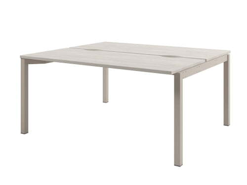 Стол-тандем на металлокаркасе, начальная секция Solution D-421 1600x1432x750 (Акация Морава/КашемирБежевый)