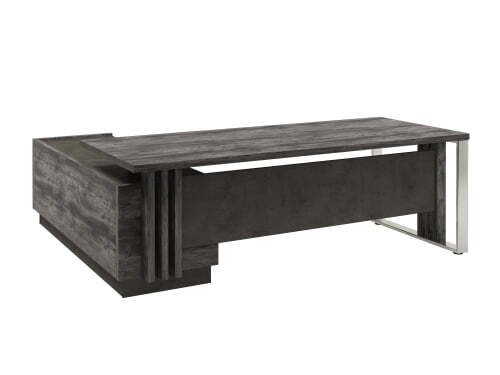 Стол с опорной тумбой и металлической опорой, правый (без розеток) Vestar Z-422пр.0000 2200x2030x750 (Сосна Пасадена/Бетон Чикаго)