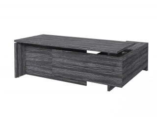 Стол руководителя с опорной тумбой Festus FB-121L.DD 2100x1800x750 (Древесина Графит)