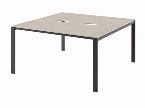 Стол-тандем на 2 рабочих места Саньяна N-42 1500x1532x750 (Акация МораваЧерный)