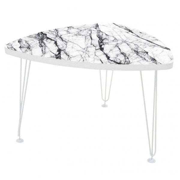 Стол журнальный Оникс-1 ОН1 700x700x460 (Белый/luminar 162)