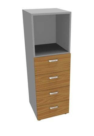 Шкаф средний, 4 ящика Z2 IDE143M 430x450x1310 (Орех каналетто)