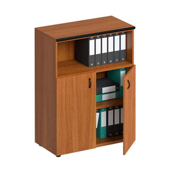 Шкаф для документов средний полузакрытый Дин Р ДР 759 ОФ 900x465x1195 (Французский орех)