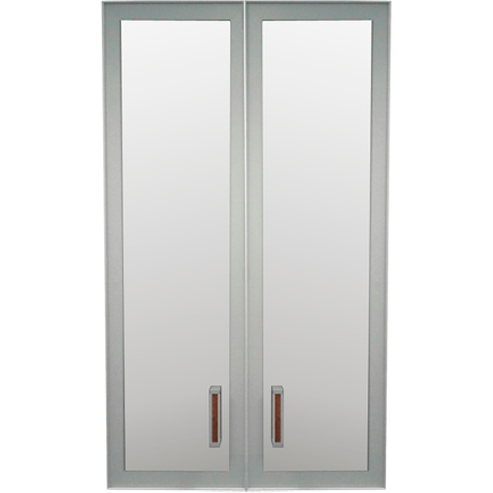 Двери стеклянные  в алюминиевой раме Приоритет К-981.СР.Ф 712x20x1165 (Стекло)