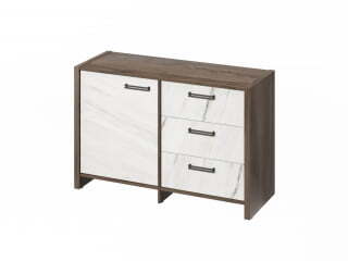 Тумба для документов для документов Festus FB-12-01.G 1222x460x806 (Орех Пацифик Табак/Мрамор Леванто белый)