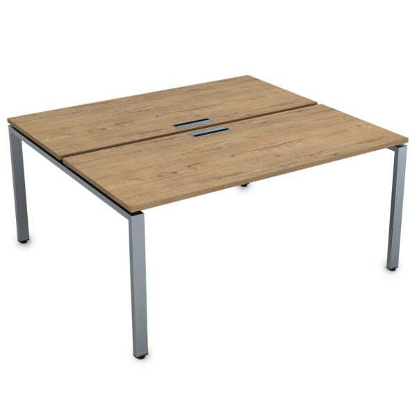СБД-П.988 Стол системы БЕНЧ, сдвоенный, на 2 рабочих места (1200x1635x750) (TeakwoodСерый)
