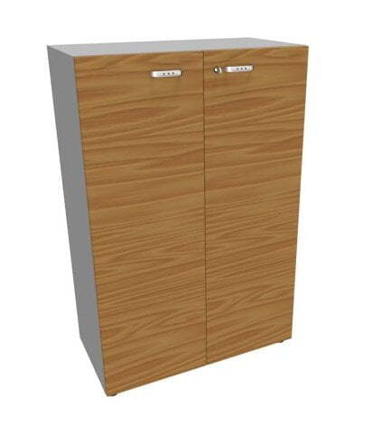 Шкаф средний закрытый Z2 IDEM86M 860x450x1310 (Орех каналетто)