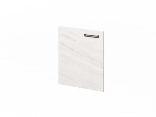 Дверь низкая ЛДСП FB-011L.G левая. Фурнитура ЧЕРНАЯ 560x18x670 (Хромикс Белый/Мрамор Леванто белый)