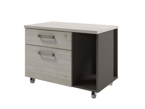 Тумба подкатная с нишей Solution D-292 800x460x575 (Акация Морава/Трюфель)