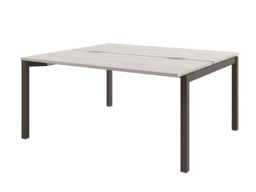 Стол-тандем на металлокаркасе, начальная секция Solution D-421 1600x1432x750 (Акация Морава/ТрюфельКоричневый)