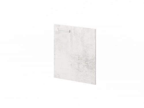 Дверь низкая ЛДСП FI-011R.D правая. Фурнитура INOX 560x18x670 (Хромикс Белый)