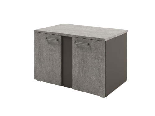 Тумба для оргтехники широкая Solution D-280 960x590x610 (Бетон/ТрюфельБежевый)