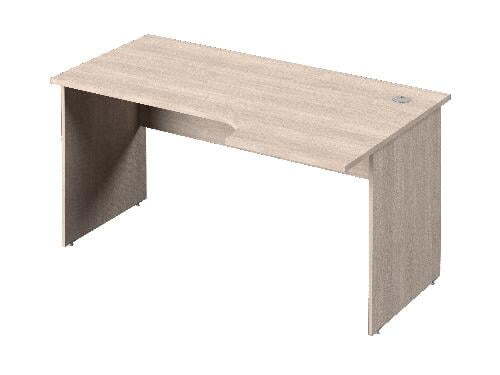 Стол эргономичный с заглушкой кабель-канала (правый) Public comfort С-35пр 1500x890x740 (Дуб сантана светлый)
