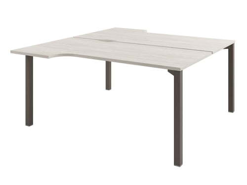 Стол-тандем на металлокаркасе Solution D-62 1600x1792x750 (Акация Морава/ТрюфельКоричневый)