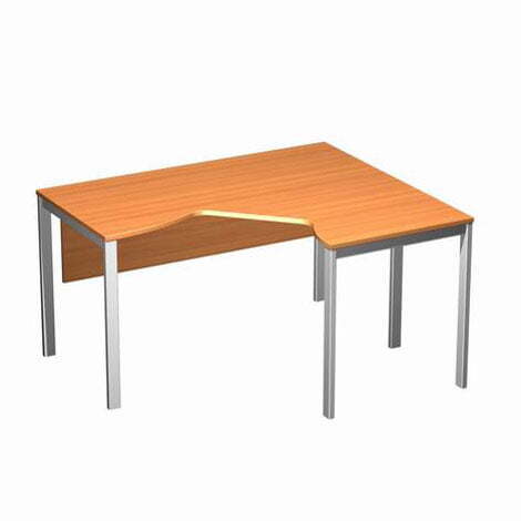 Стол эргономичный правый на металлокаркасе МП с экраном ДСП Формула ФР 167 1400x1180x750 (Ольха европейскаяСерый)