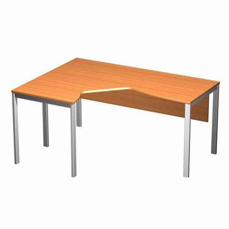 Стол эргономичный левый на металлокаркасе МП с экраном ДСП Формула ФР 168 1600x1180x750 (Ольха европейскаяСерый)