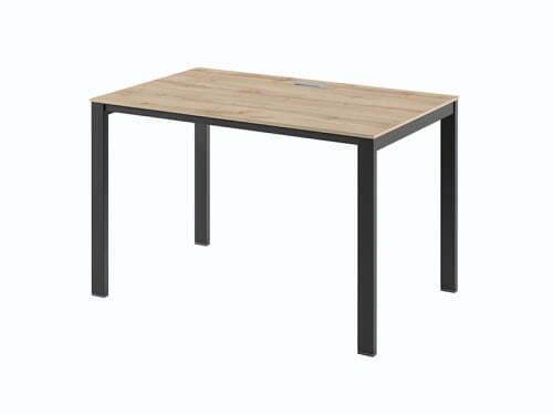 Стол на металлокаркасе одинарный Саньяна N-20 1200x750x750 (Дуб ВотанЧерный)
