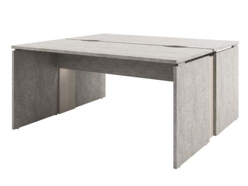 Стол-тандем письменный Solution D-26 1600x1432x750 (Бетон/КашемирБежевый)