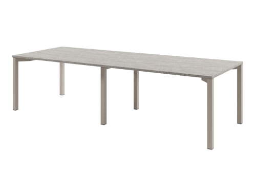 Стол для переговоров на металлокаркасе Solution D-102 2800x1000x750 (Бетон/КашемирБежевый)