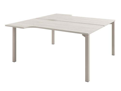 Стол-тандем на металлокаркасе Solution D-62 1600x1792x750 (Акация Морава/КашемирБежевый)