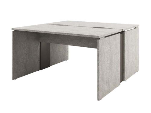 Стол-тандем письменный Solution D-24 1400x1432x750 (Бетон/ТрюфельКоричневый)