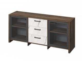 Тумба для документов Festus FB-13-02.G 1804x460x806 (Орех Пацифик Табак/Мрамор Леванто белый)