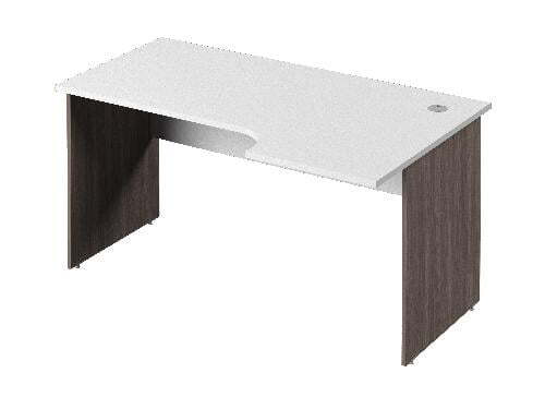 Стол эргономичный с заглушкой кабель-канала (правый) Public comfort С-35пр 1500x890x740 (Белый/Джара Госфорт)