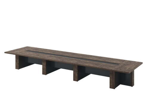 Стол переговоров на 16 человек Torston T-108 без центральной вставки  6200x1600x750 (Дуб Бунратти/Антрацит)