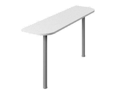 Столешница приставная (необходимы опоры) Public comfort С-802 1400x400x22 (Белый)