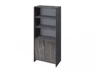 Шкаф для документов Festus FB-672.G 800x460x1861 (Древесина Графит/Камень Пьетра Гриджиа черный)