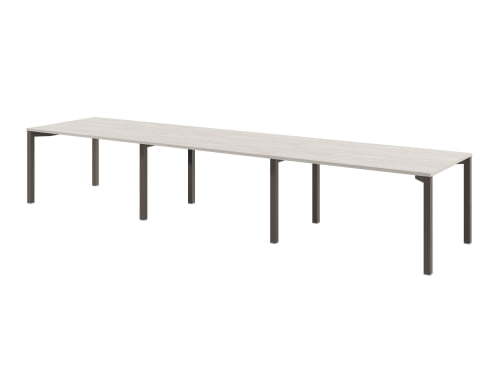 Стол для переговоров на металлокаркасе Solution D-103 4200x1000x750 (Акация Морава/ТрюфельКоричневый)