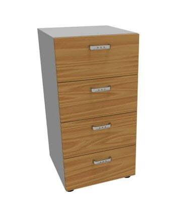 Шкаф 4 ящика Z2 IDE143B 430x450x860 (Орех каналетто)