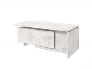 Стол руководителя с опорной тумбой Festus FB-119R.DD 1900x1800x750 (Хромикс Белый)