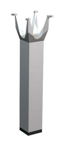 Опора металлическая промежуточная Blackwood 12750 90x90x720 (Серый)