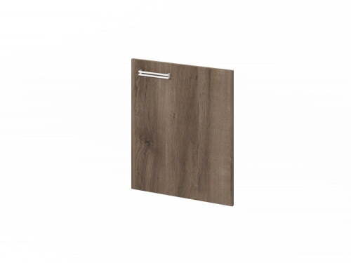 Дверь низкая ЛДСП FI-011R.D правая. Фурнитура INOX 560x18x670 (Орех Пацифик Табак)