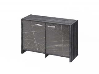 Тумба для документов Festus FI-12-02.G 1222x460x806 (Древесина Графит/Камень Пьетра Гриджиа черный)