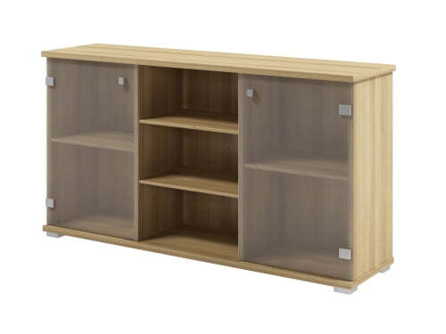 Приставной шкаф к 2 столам, с установкой фронтального экрана Space S-688 1354x350x730 (Дуб телемарк)